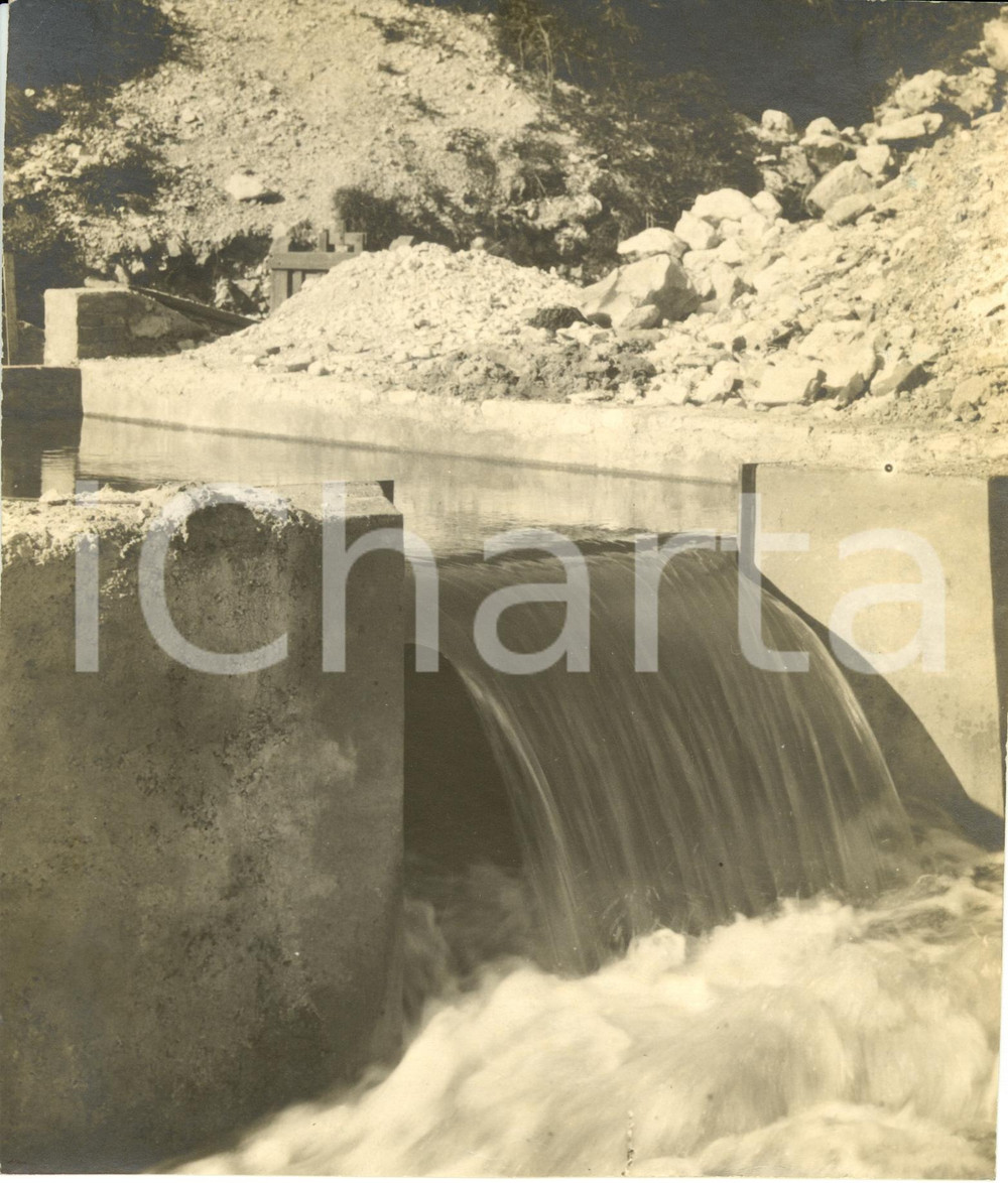 Fotografia d epoca originale 1935 ca SIGILLO PG Sorgente SCIRCA  Bocca di presa dell acquedotto Foto 1