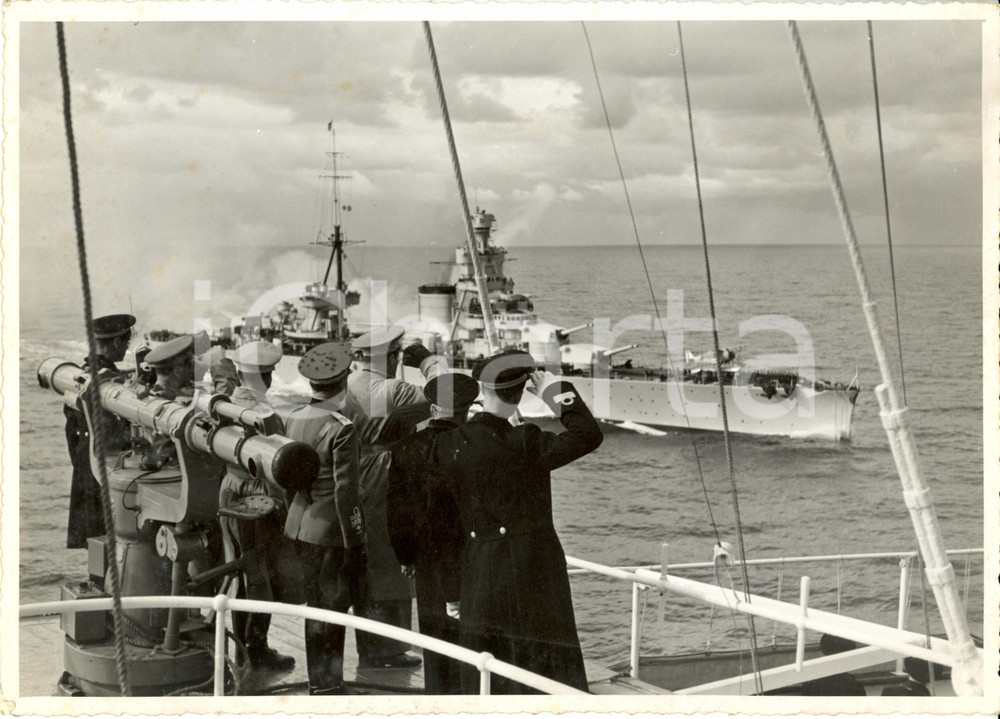 Fotografia d epoca originale 1939 GAETA LT Flotta Rurali verso LIBIA  Rassegna del Duce  Fotografia 1