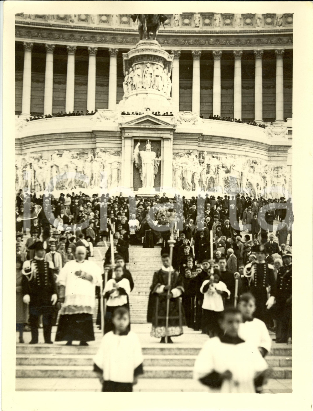 Fotografia d epoca originale 1930 ROMA Commemorazione defunti  Benedizione Tomba Milite Ignoto Fotografia 1