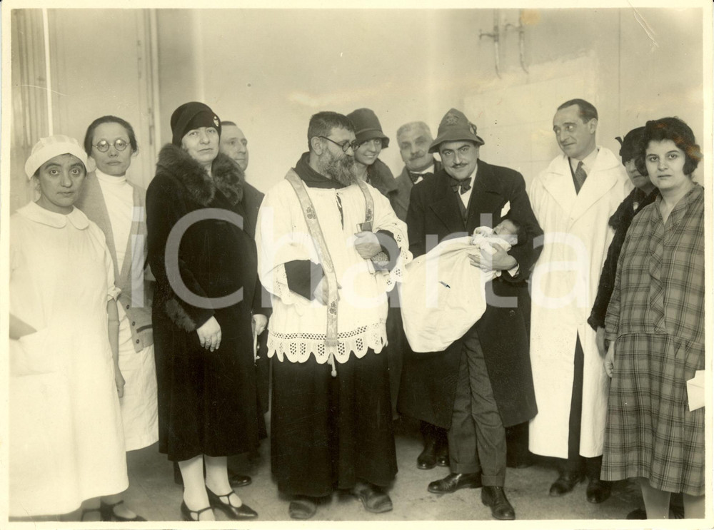 Fotografia d epoca originale 1929 ROMA Angelo MANARESI padrino figlio CONVAGLI Alpino di MARSIGLIA Foto 1