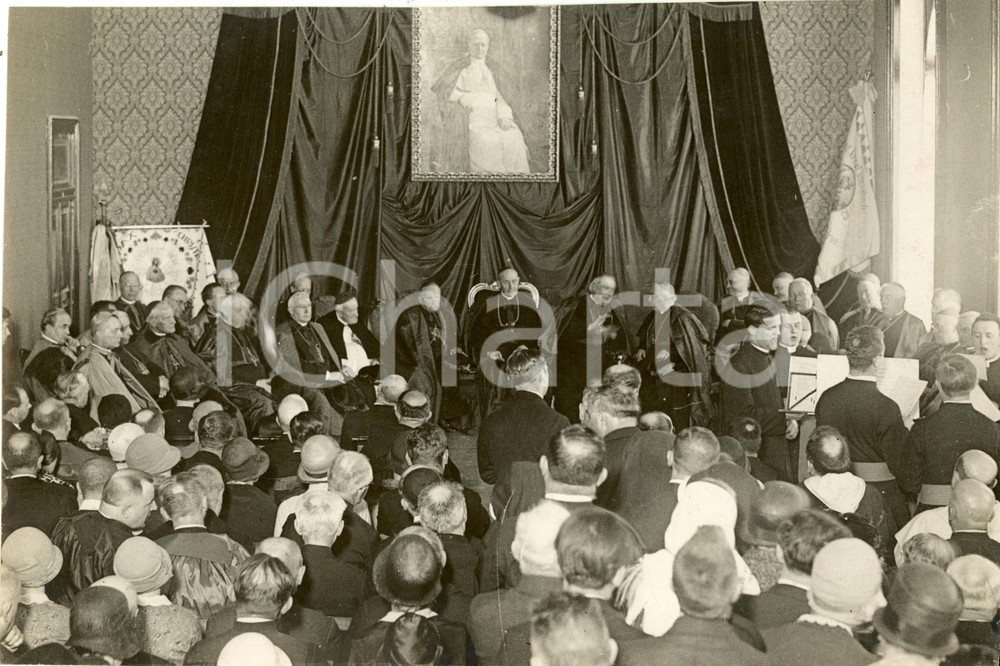 Fotografia d epoca originale 1929 CITTA  DEL VATICANO Basilio POMPILI Collegio NAPOMUCENO per CECOSLOVACCHIA 1