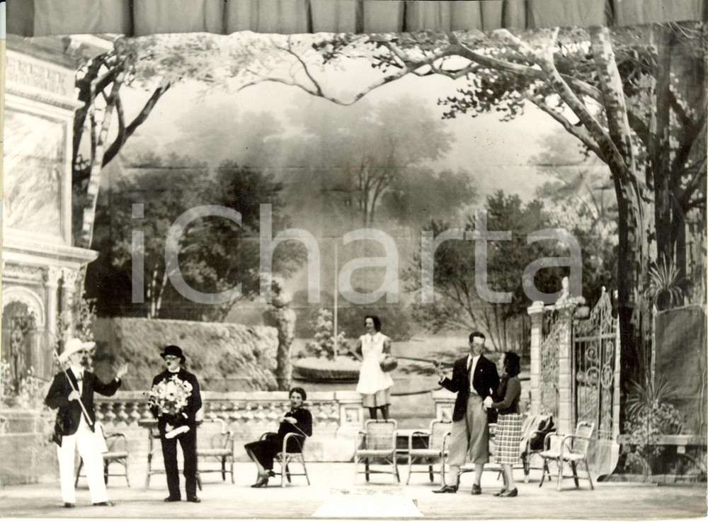 Fotografia d epoca originale 1940 ca RODI Grecia Teatro PUCCINI Commedia per Opere Assistenziali Foto scena 1