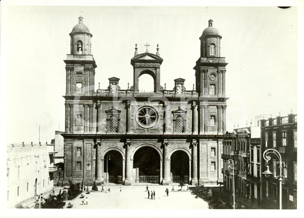 Fotografia d epoca originale 1935 ca LAS PALMAS de GRAN CANARIA ES La Cattedrale di SANT ANNA Fotografia 1