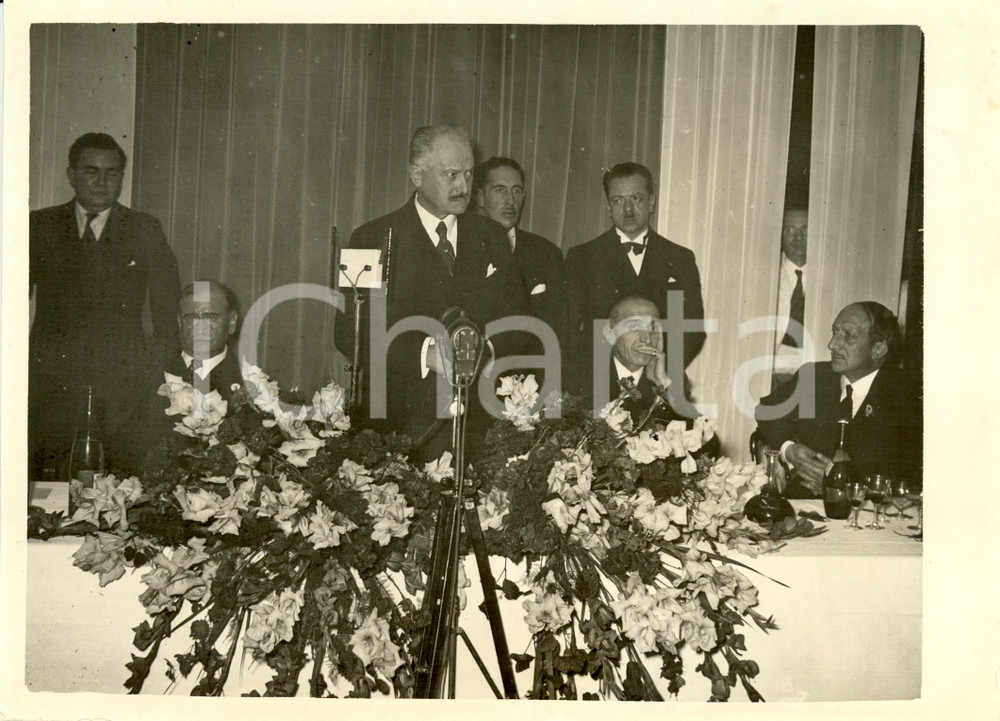 Fotografia d epoca originale 1938 PARIS F LUNA PARK Hotel Albert LEBRUN et Edouard DALADIER Photographie 1