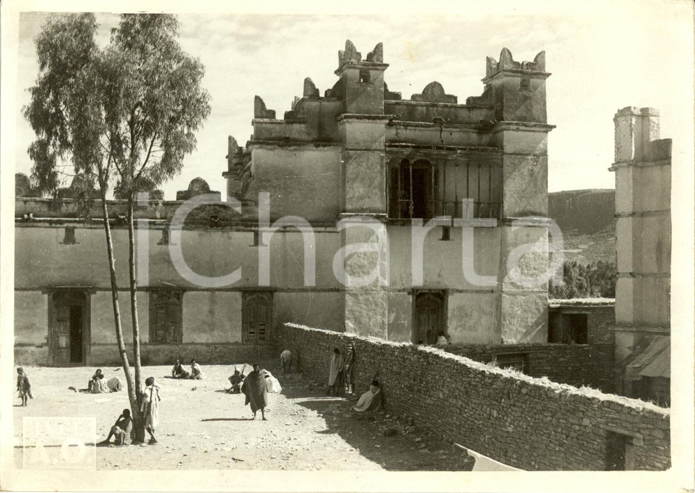 Fotografia d epoca originale 1935 ca MACALLE  Etiopia A.O.I. Il GHEBI costruito da Giacomo NARETTI Foto 1