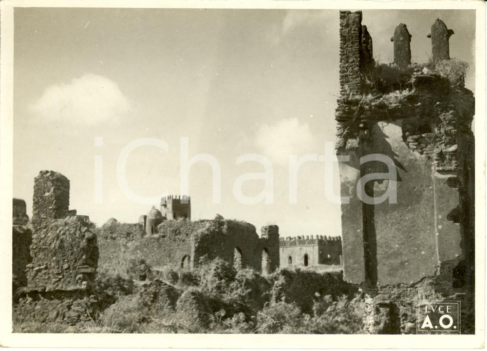 Fotografia d epoca originale 1936 GONDAR Etiopia A.O.I. L antico castello Fotografia 1