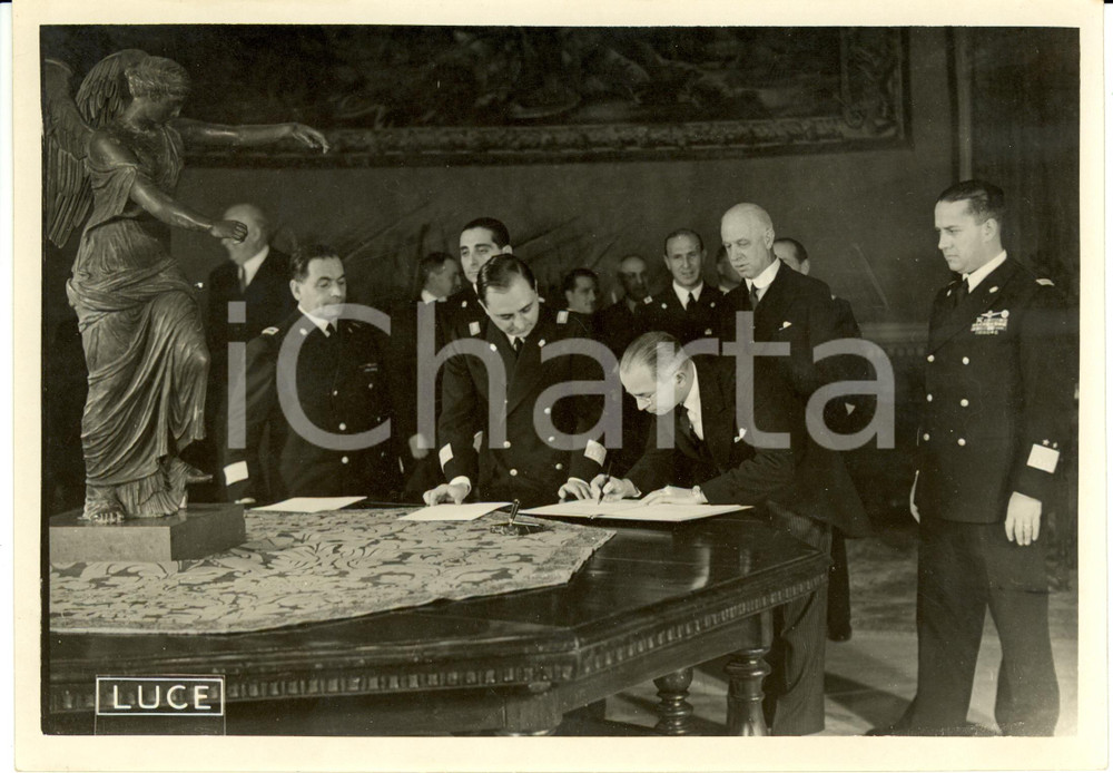 Fotografia d epoca originale 1938 ROMA Palazzo CHIGI La firma degli accordi italoinglesi Fotografia 1