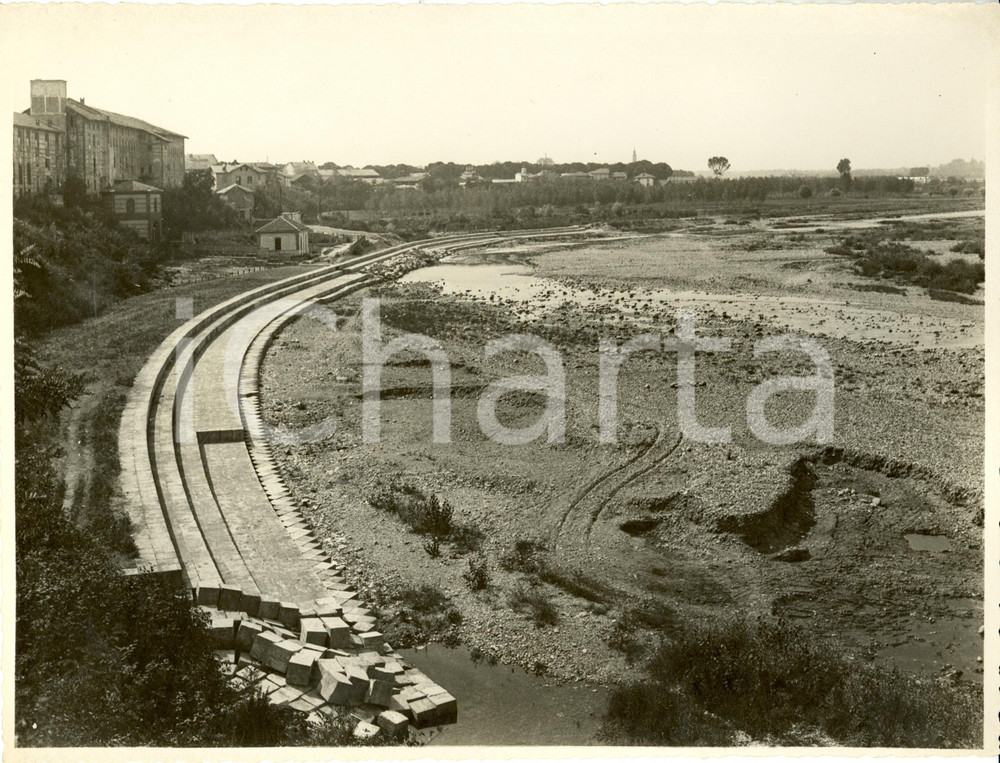 Fotografia d epoca originale 1933 VENARIA REALE TO Torrente STURA DI LANZO Sistemazione sponda destra Foto 1