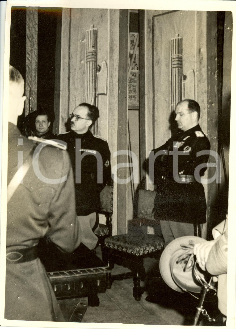 Fotografia d epoca originale 1940 MILANO Aldo RESEGA e Alessandro MELCHIORI Associazione BERSAGLIERI Foto 1