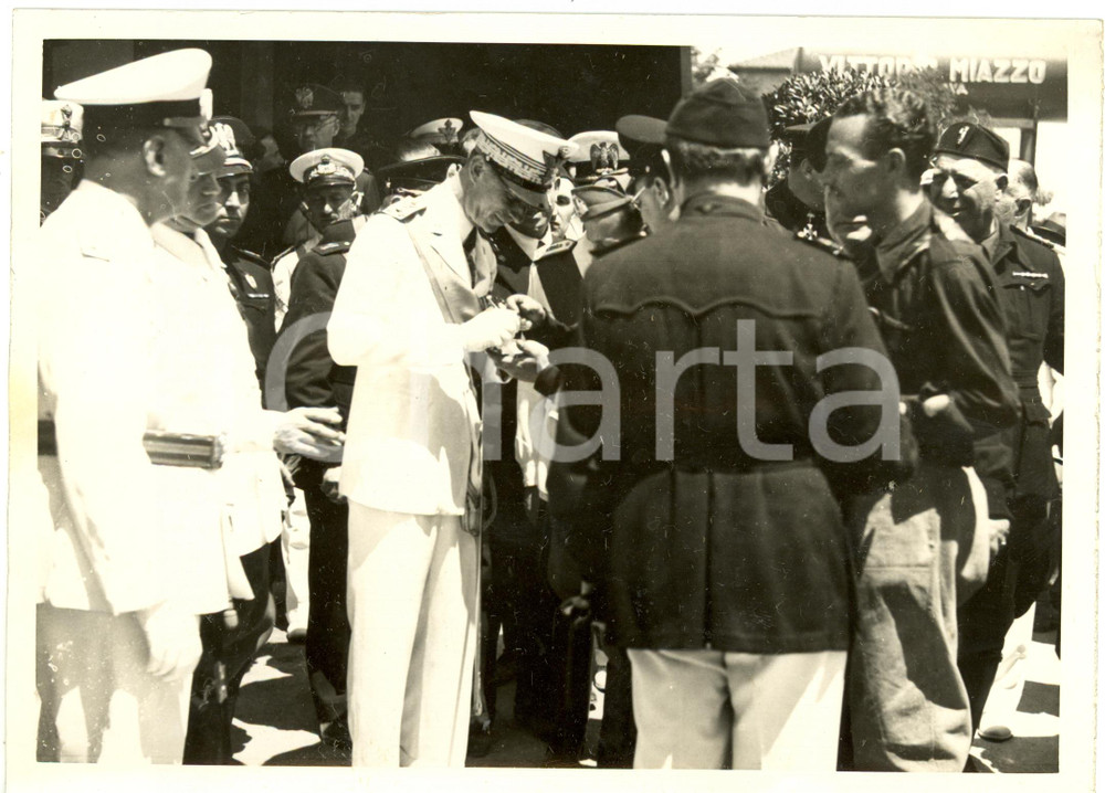Fotografia d epoca originale 1939 PADOVA Fiera Filiberto di SAVOIA Duca di PISTOIA dispensa autografi Foto 1