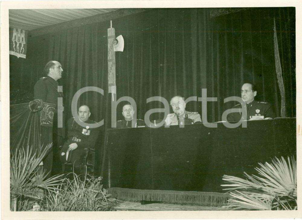 Fotografia d epoca originale 1935 TORINO Achille STARACE con Direttorio PNF decennale discorso 3 gennaio FOTO 1
