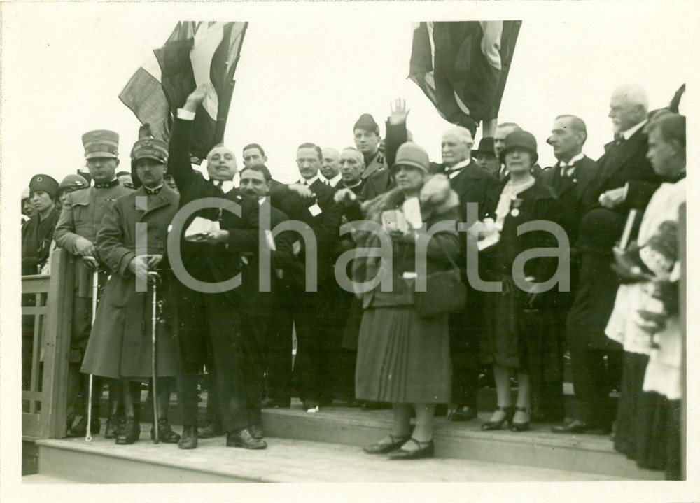 Fotografia d epoca originale 1935 ca MILANO NOSEDO Palco autoritÃ  alla Festa degli Alberi Fotografia 1
