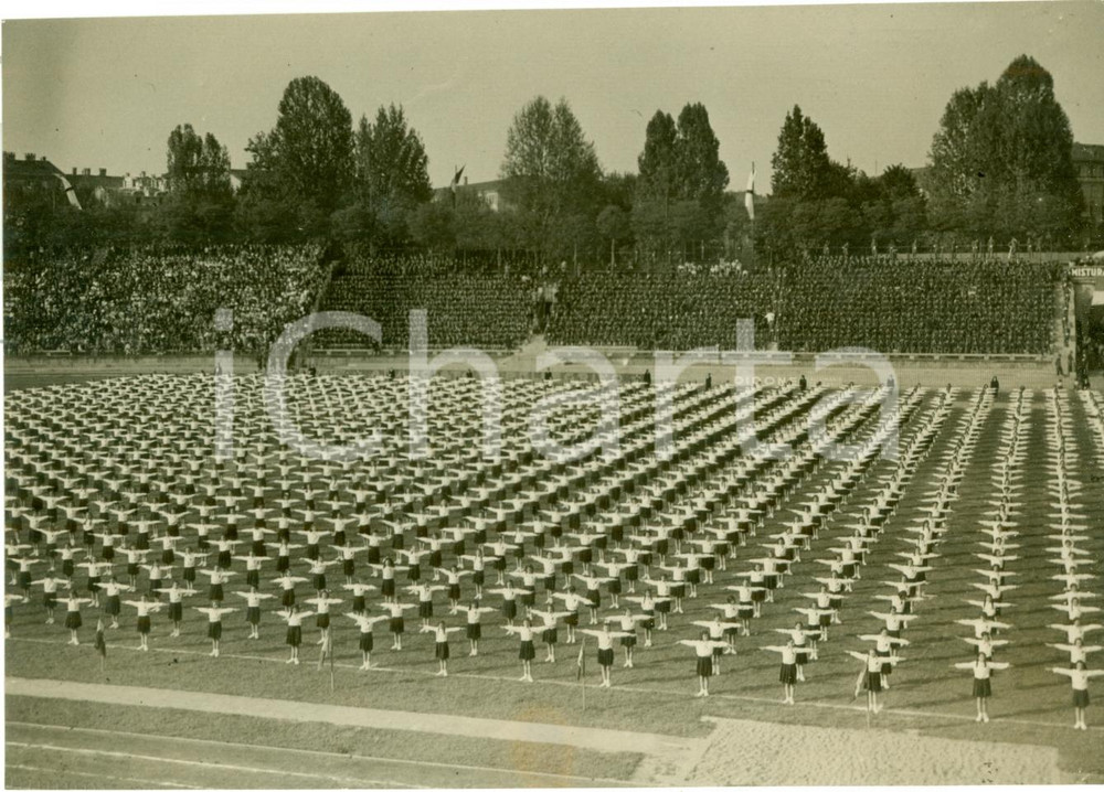 Fotografia d epoca originale 1939 MILANO Saggio ginnico GIL femminile ARENA CIVICA Fotografia 1