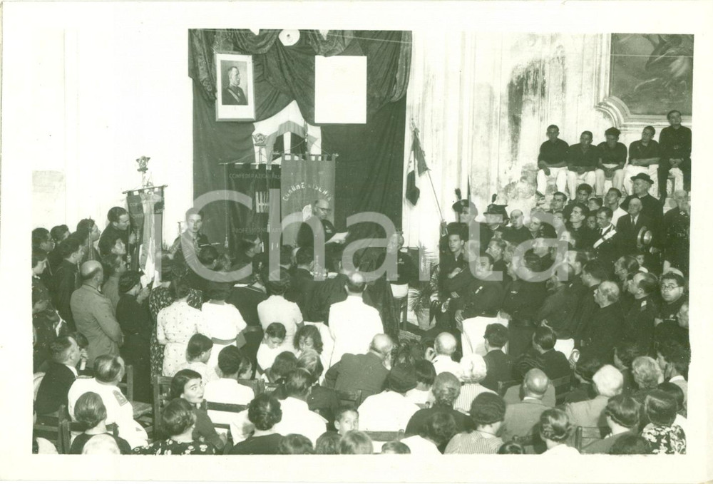 Fotografia d epoca originale 1936 ISCHIA NA Arturo MARPICATI commemora Alessandro POERIO Castello ARAGONESE 1