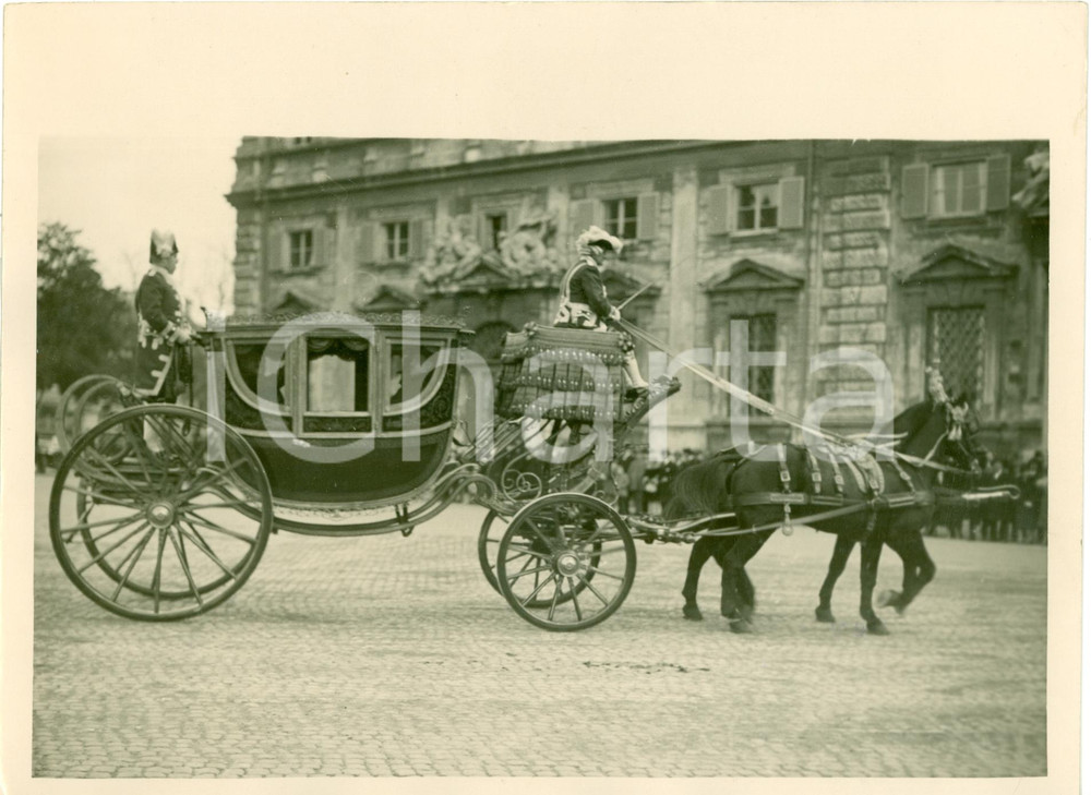 Fotografia d epoca originale 1929 ROMA Carrozze Reali si recano a Camera Deputati FOTOGRAFIA 1