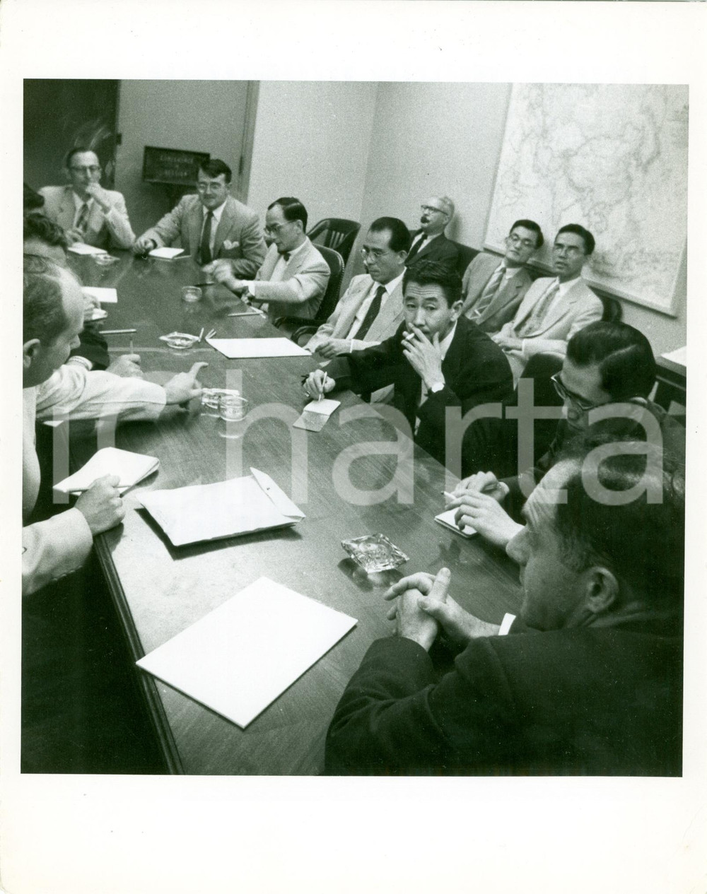 Fotografia d epoca originale 1956 WASHINGTON USA Conferenza su rapporti USA  GIAPPONE Fotografia 1