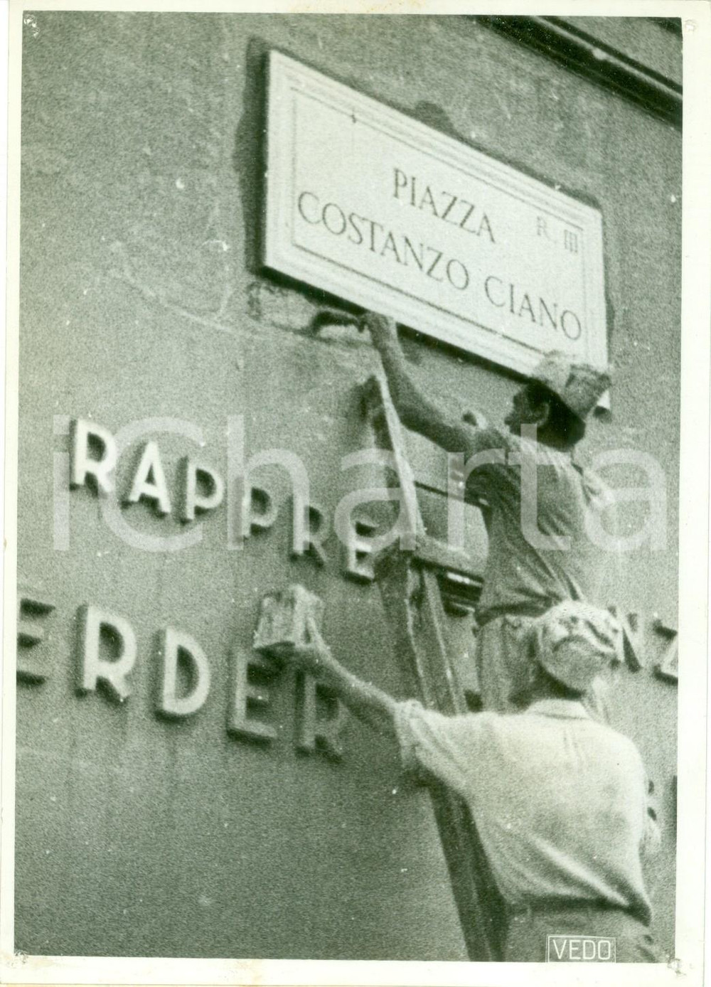 Fotografia d epoca originale 1939 ROMA Piazza MONTECITORIO diventa Piazza Costanzo CIANO Fotografia 1