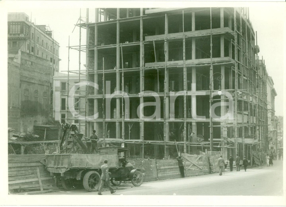 Fotografia d epoca originale 1933 ROMA Costruzione nuovi edifici in Viale REGINA ELENA Fotografia 1