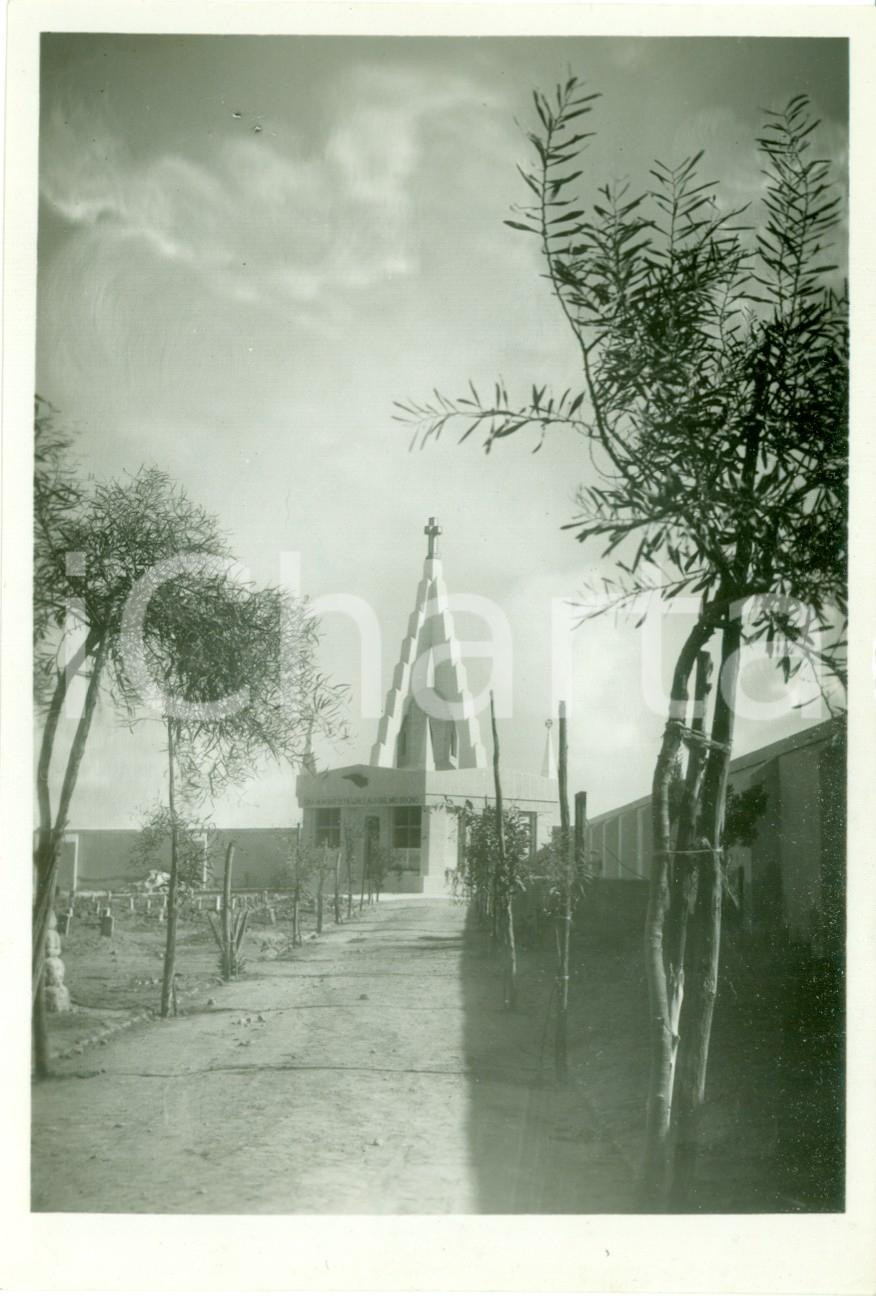 Fotografia d epoca originale 1931 CIRENAICA Monumento agli aviatori Ora non batte piÃ¹ che l ala del mio sogno 1