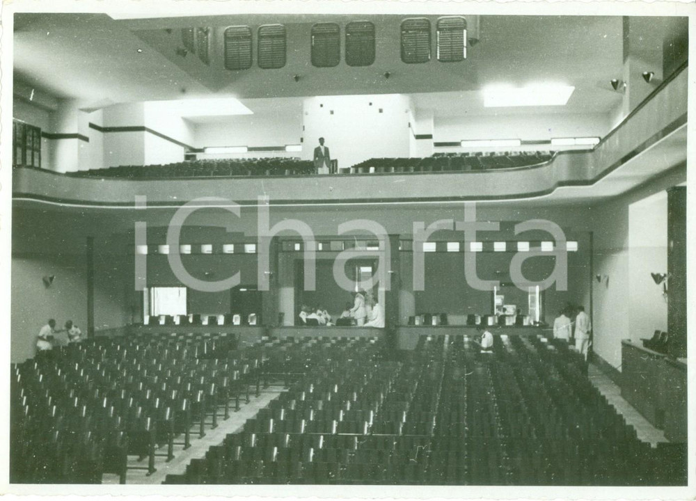 Fotografia d epoca originale 1939 MOGADISCIO SOMALIA AOI Ufficiali militari nel nuovo Teatro Fotografia 1