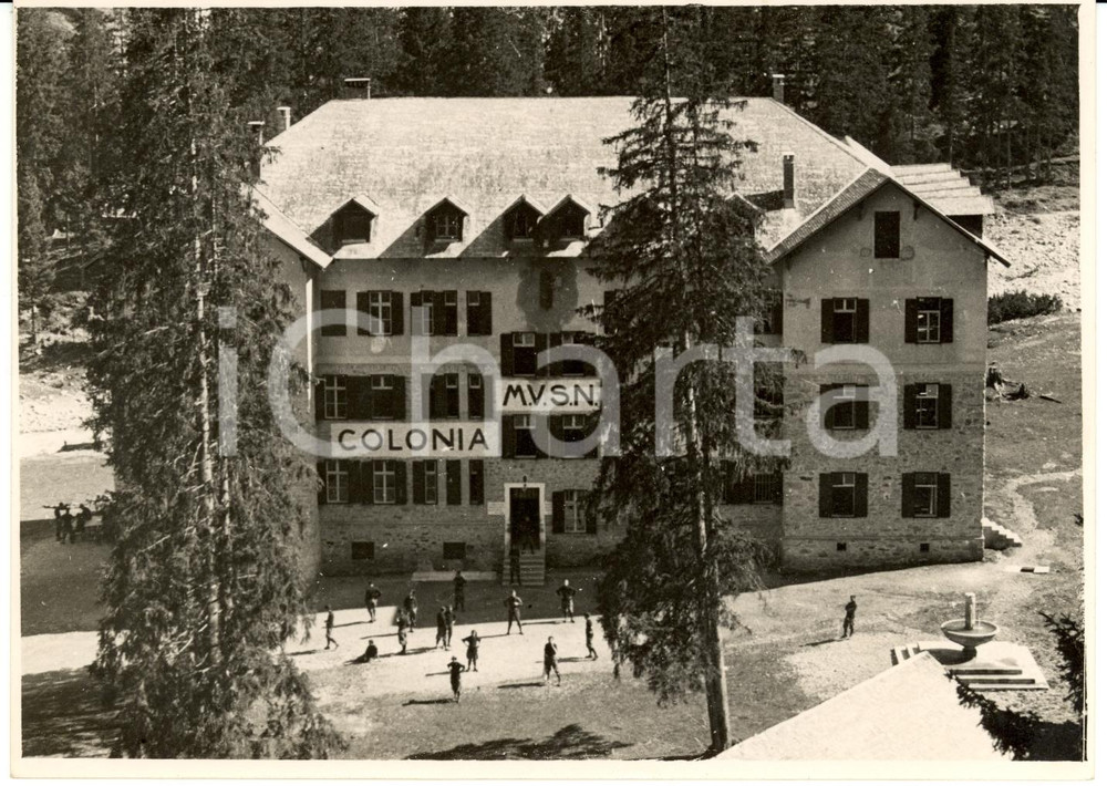 Fotografia d epoca originale 1935 STELVIO BZ Colonia montana MVSN frazione TRAFOI 1