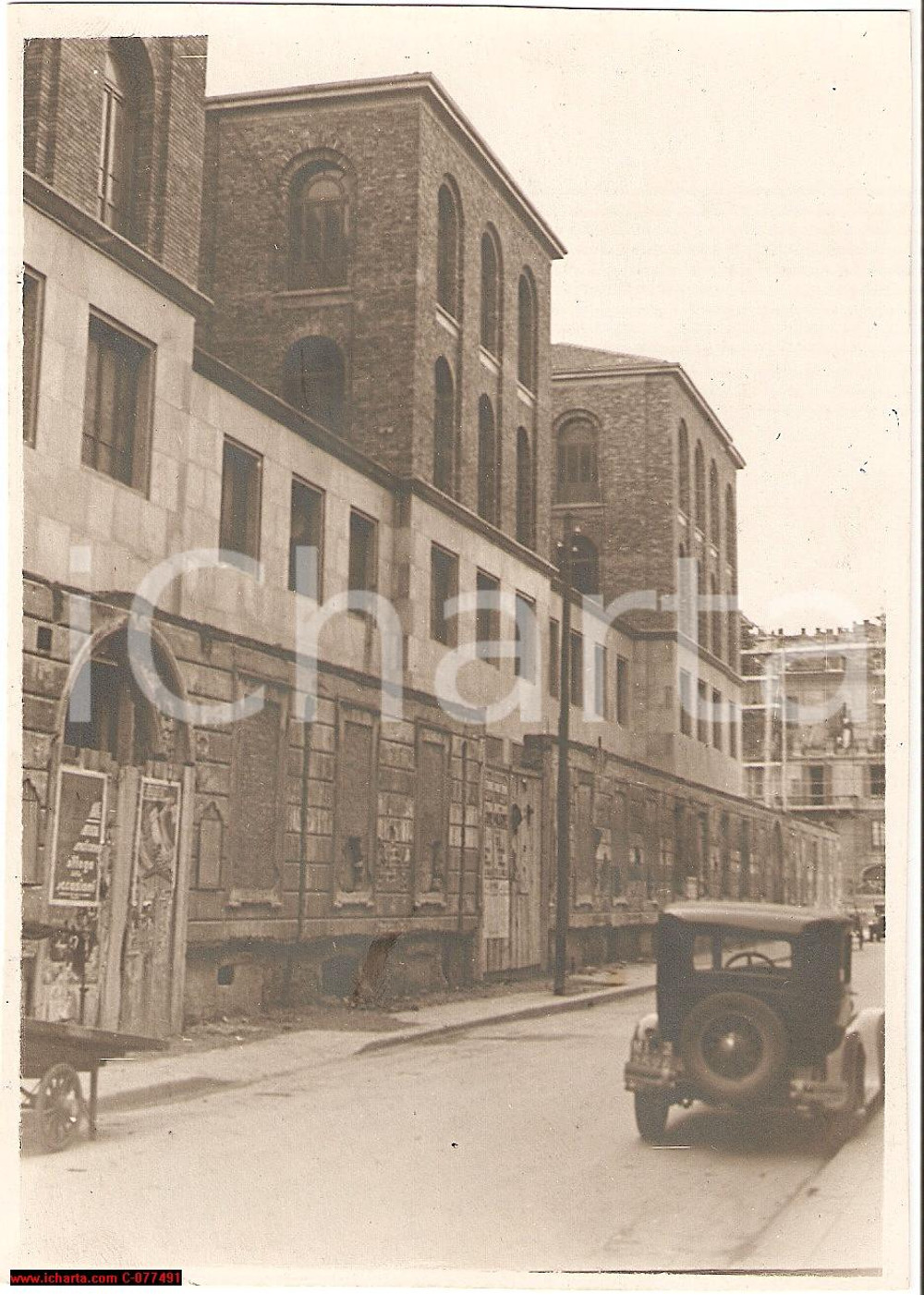 Fotografia d epoca originale 1933 Milano Via Goito Foto Liceo Ginnasio Parini Brera 1