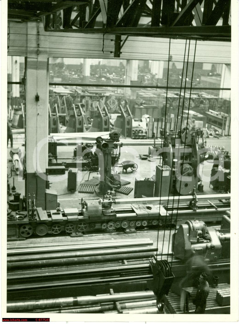 Fotografia d epoca originale 1942 Industria Fabbrica armi FOTO Siderurgia di guerra 1