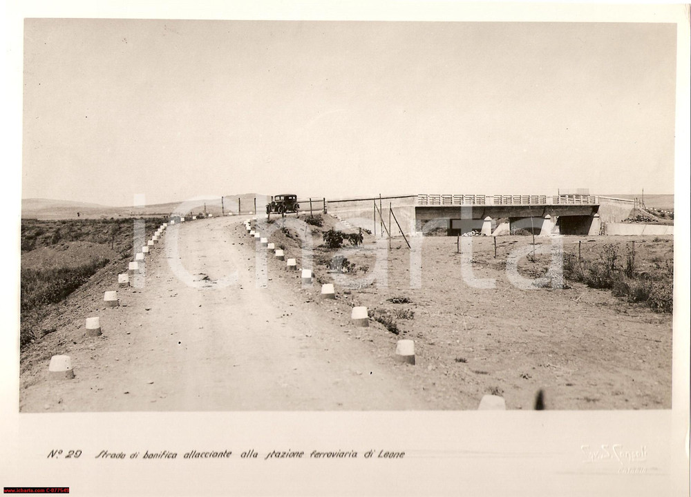 Fotografia d epoca originale 1930 Catania San Leone strada x stazione FOTO ANIMATA 1