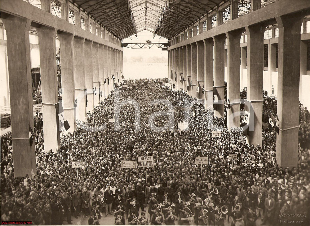 Fotografia d epoca originale 1931 Porto Marghera San Marco Elettrometallurgica FOTO 1