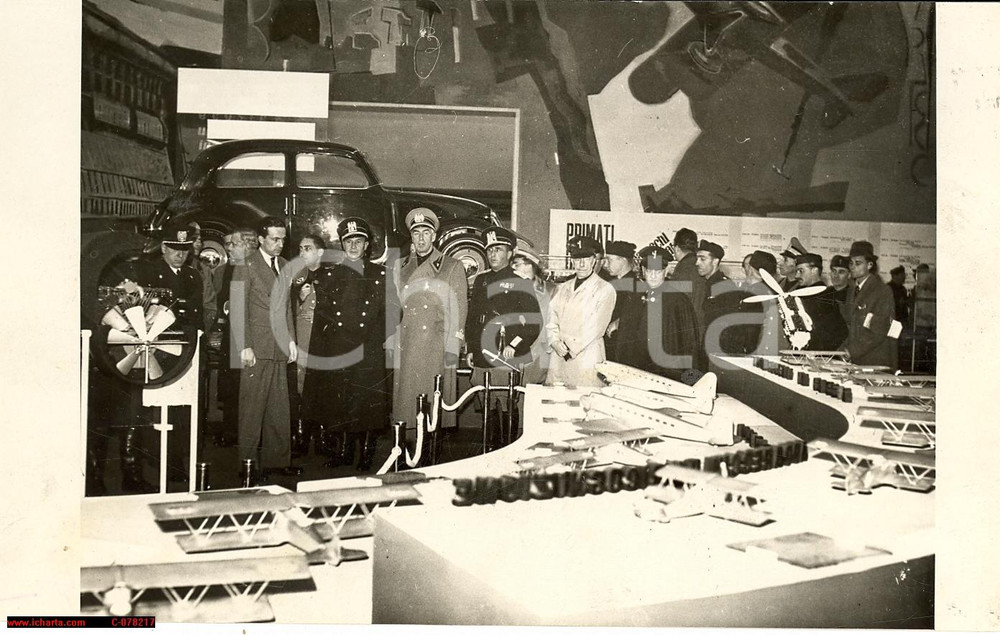 Fotografia d epoca originale 1938 TORINO Mostra edll autarchia Paolo Thaon di Revel e Dino Alfieri 1