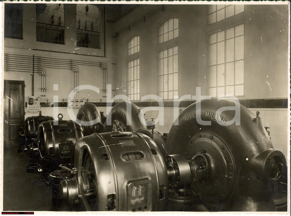 Fotografia d epoca originale 1934 Salghea Interno Stab. Idrovoro FOTO Gruppo Motori 1