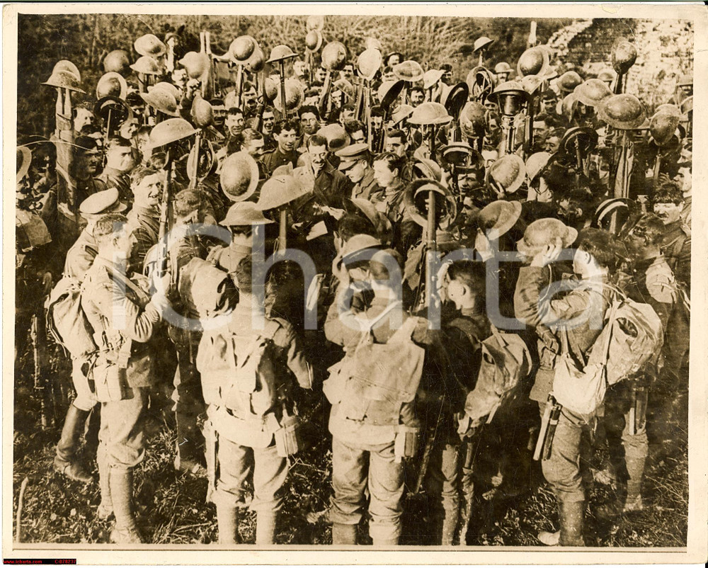 Fotografia d epoca originale 1918 Western Front WW1 Armistice Irish Guards photo 1