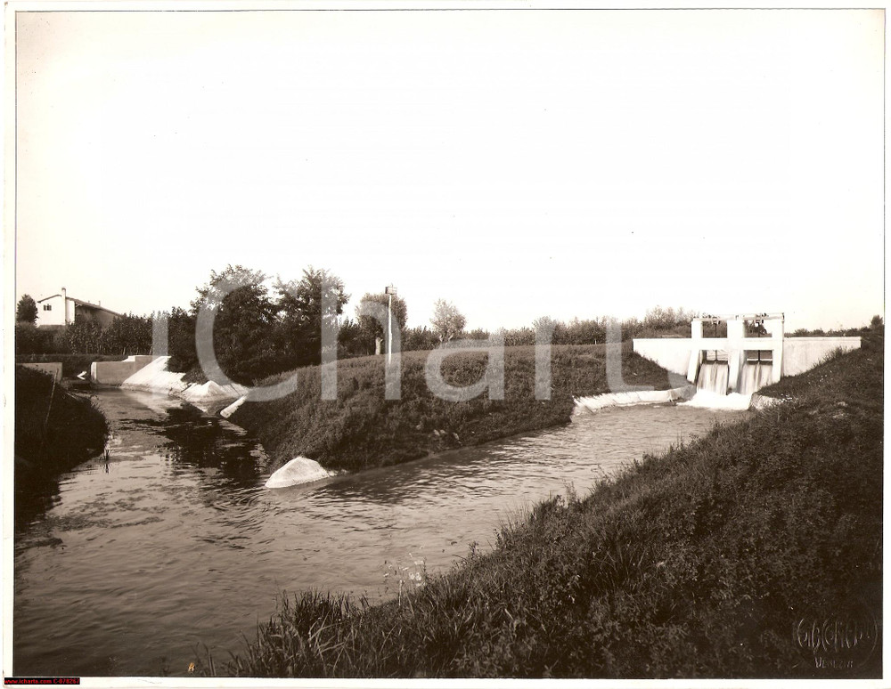 Fotografia d epoca originale 1930 PORTOGRUARO Bonifica Consorzio Lugagnana VERA FOTO 1
