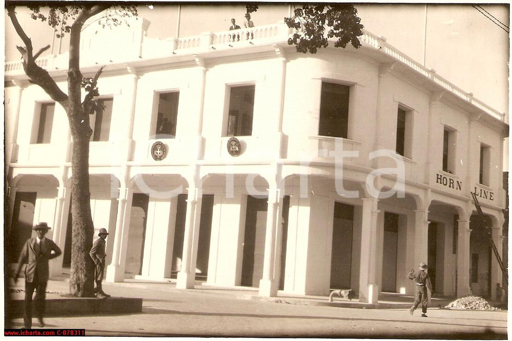Fotografia d epoca originale 1925 circa, Haiti, PortauPrince, la sede del FASCIO 1