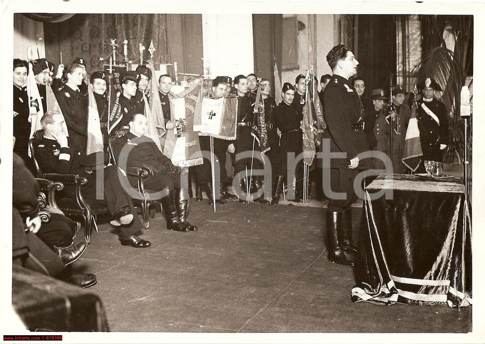 Fotografia d epoca originale 1938 Napoli TULLIO CIANETTI Comizio al TEATRO POLITEAMA 1