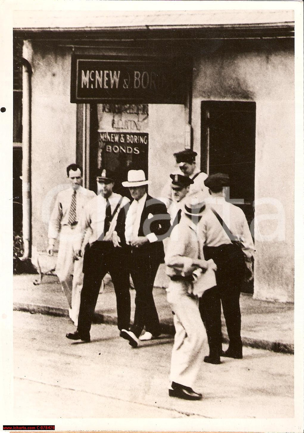 Fotografia d epoca originale 1938 KNOXVILLE USA Politico Ed McNEW arrestato per tentato omicidio di reporter 1