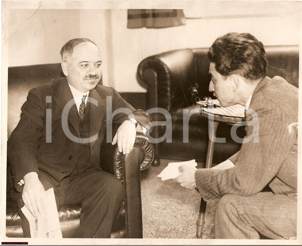 Fotografia d epoca originale 1933 London IVAN MAISKY Economic Conference EMBARGO 1