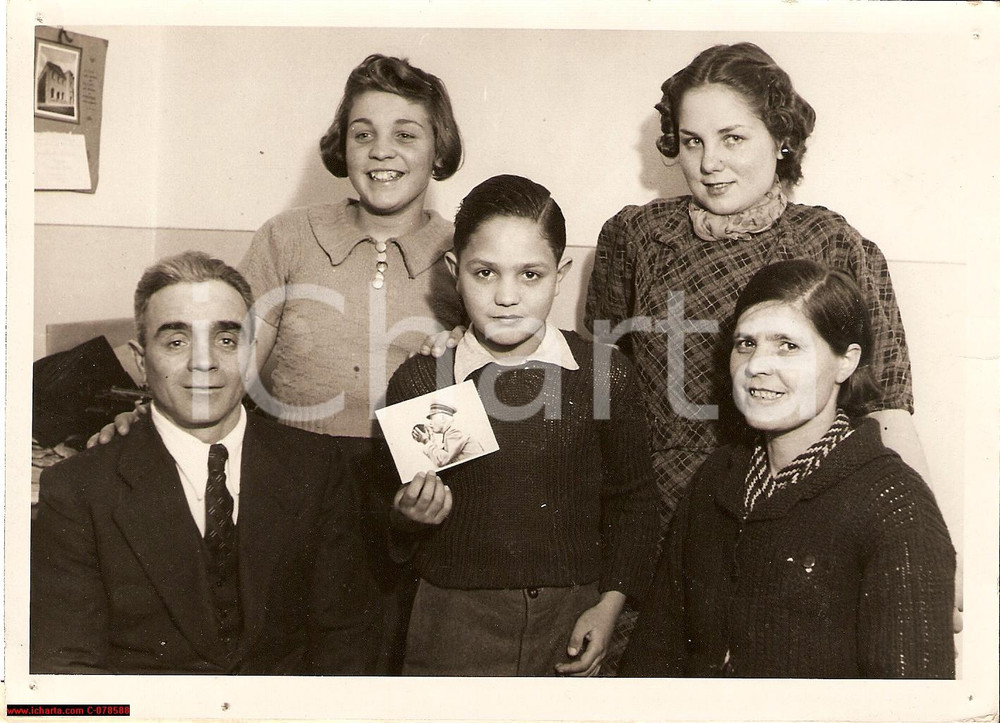 Fotografia d epoca originale 1939 emigranti Sabatini espulsi da Tolosa per fascismo 1