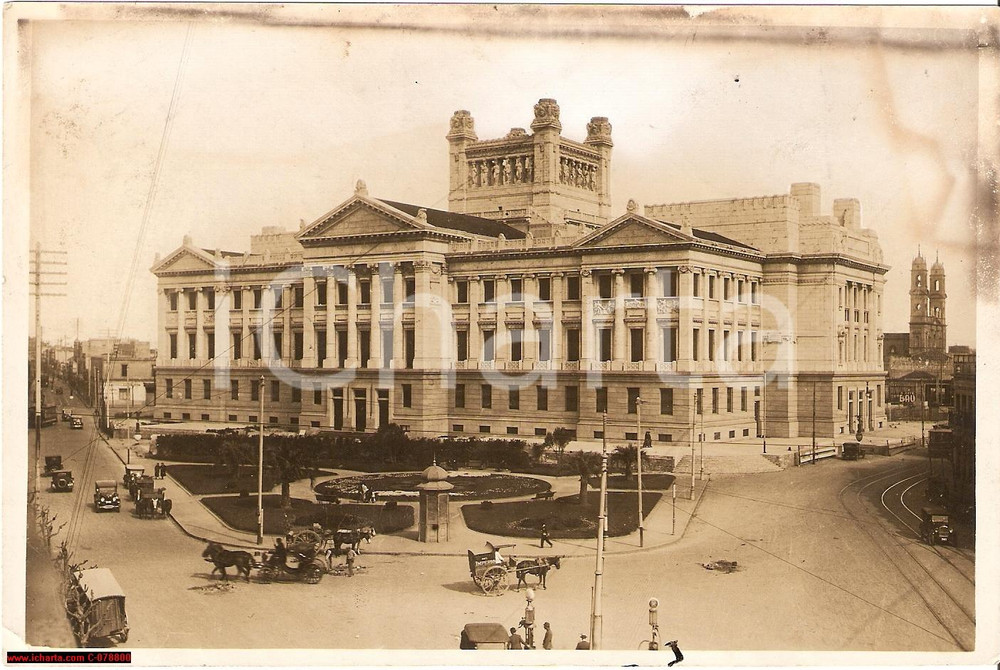 Fotografia d epoca originale 1910 Montevideo Palacio Legislativo arc GAETANO MORETTI 1