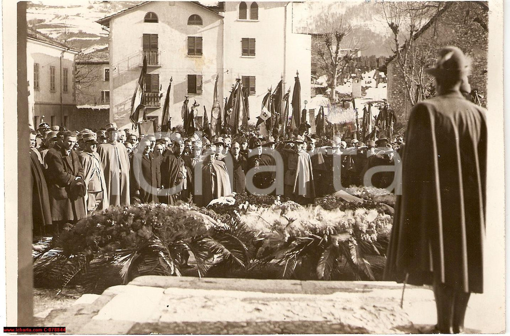 Fotografia d epoca originale 1931 Bardonecchia  Funerali ALPINI morti VALANGA Foto 1