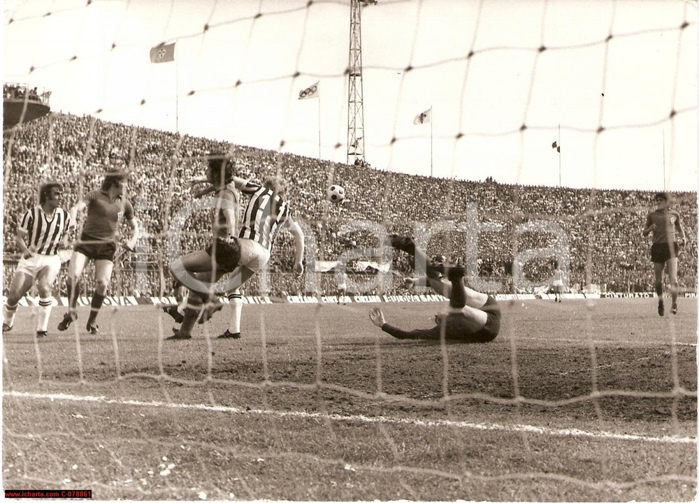 Fotografia d epoca originale 1972 FIORENTINA  JUVENTUS Anastasi Superchi VERA FOTO 1