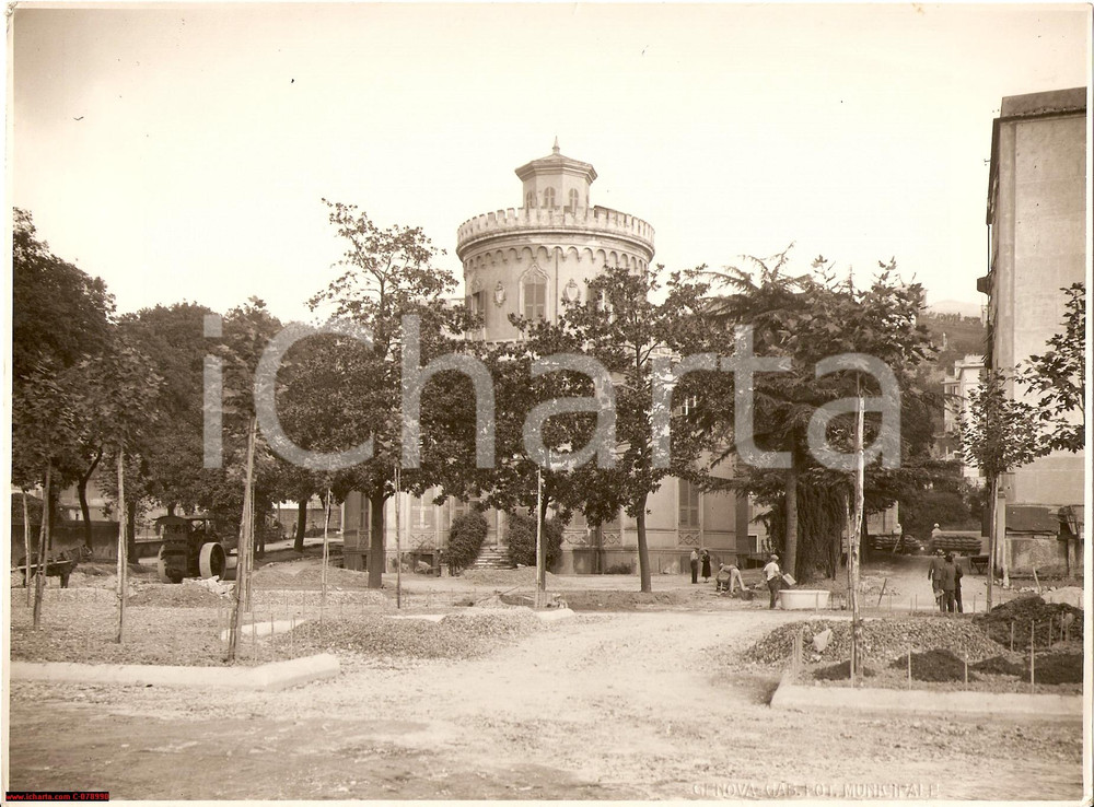 Fotografia d epoca originale 1933 Genova Rivarolo Castello Foltzer FASCISMO animata 1
