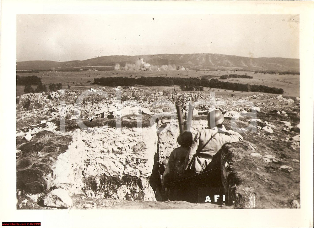 Fotografia d epoca originale 1941 WW2 Fanteria tedesca sul fronte russo REAL PHOTO 1