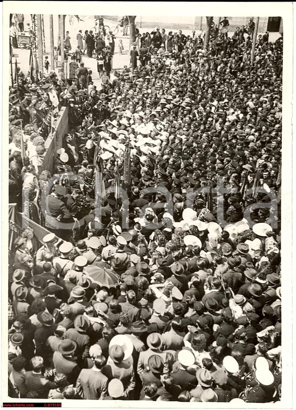Fotografia d epoca originale 1939 ABBIATEGRASSO FASCISMO Federale acclamato FOTO 1