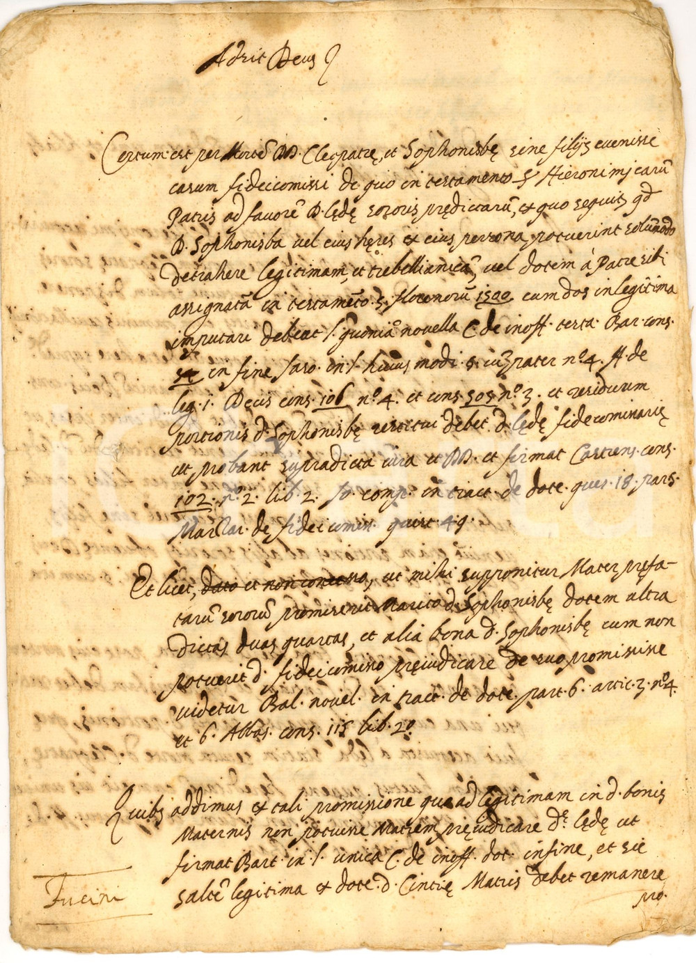Documento originale, autentico 1600 CASTIGLION FIORENTINO Leda ROMEI erede da sorelle 1