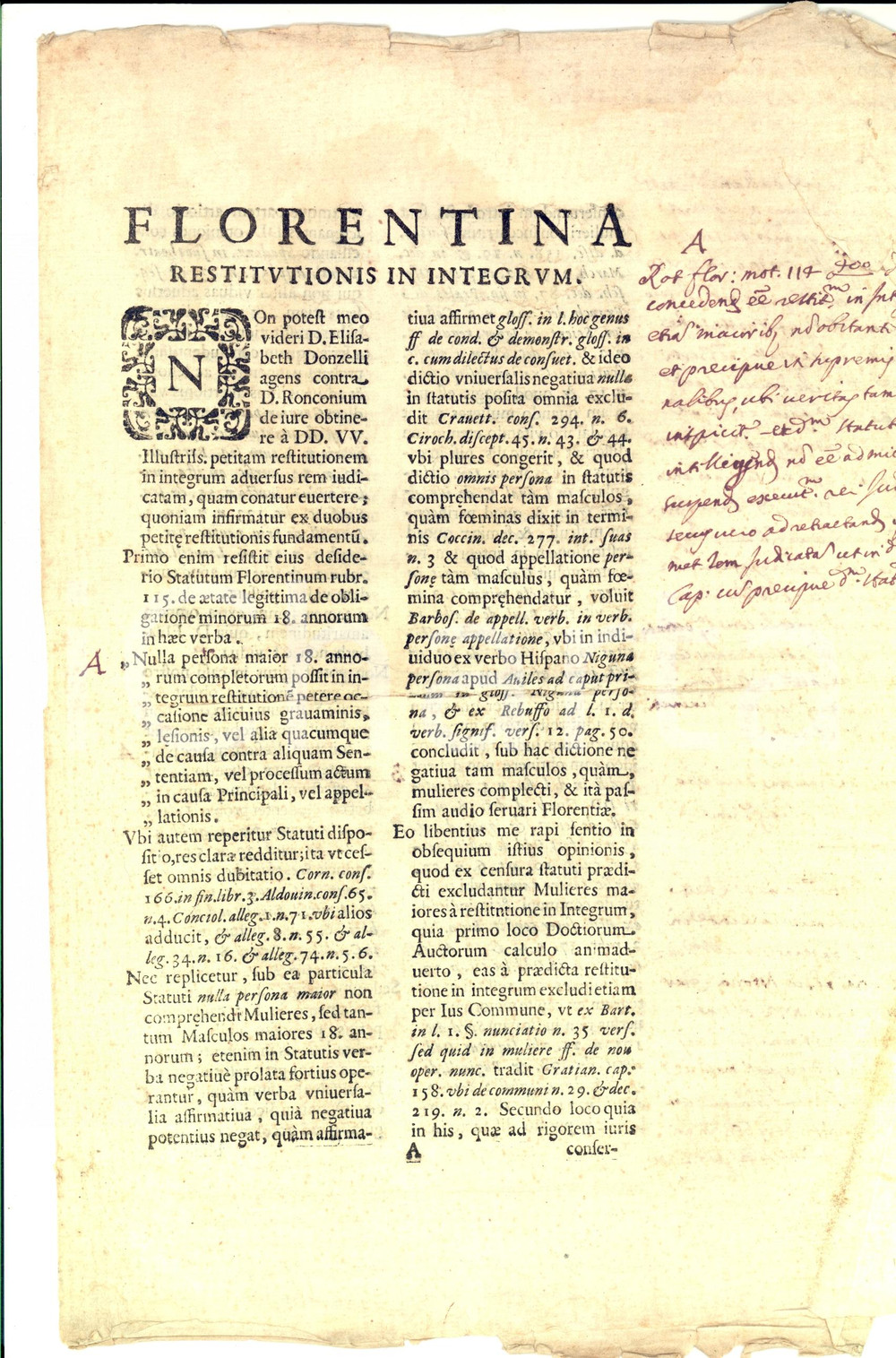 Documento originale, autentico 1684 FIRENZE Sulla restituzione della dote di Elisabetta DONZELLI 1