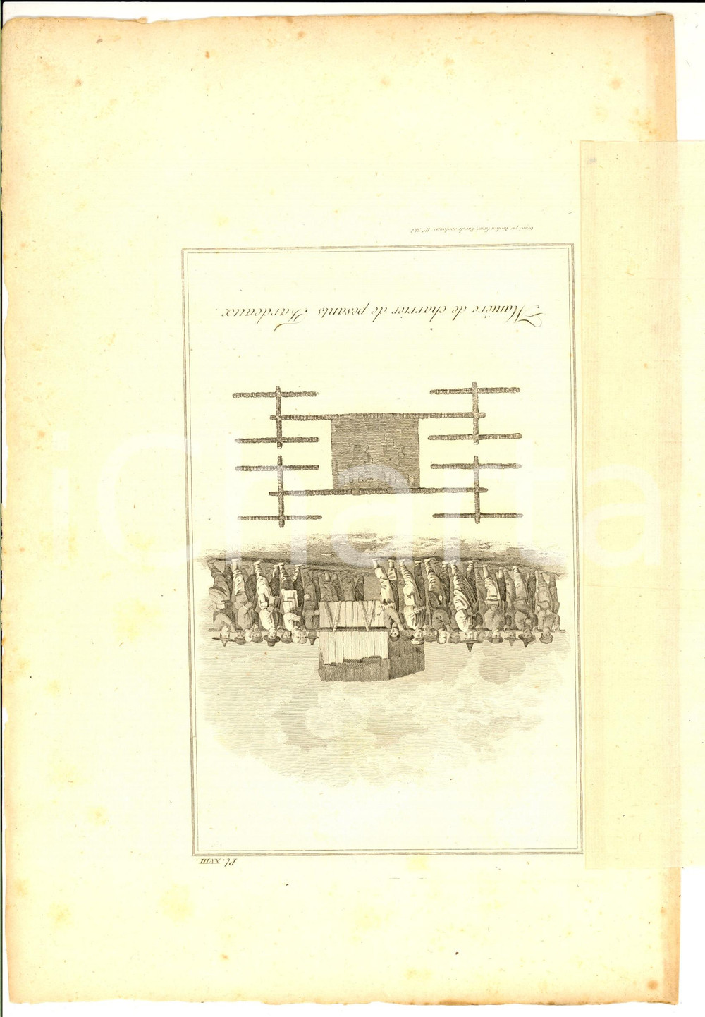 Stampa, bozzetto originale 1800 ca VOYAGE CHINE Manière de charrier de pesants fardeaux Gravure TARDIEU 1