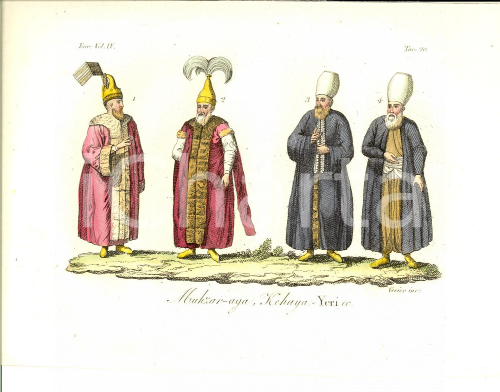 Stampa, bozzetto originale 1826 FERRARIO COSTUME EUROPEO MuhzarAga, KchayaYeri Inc. VERICO 1