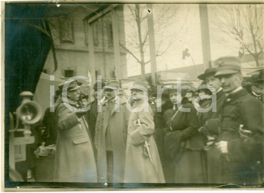 Fotografia d epoca originale 1910 ca MILANO CROCE ROSSA Inaugurazione ospedale CORSO ITALIA Fotografia 1