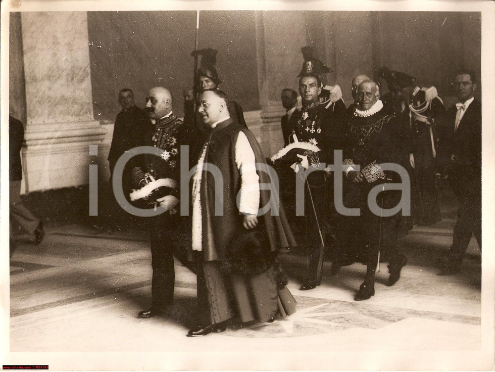 Fotografia d epoca originale 1929 Vaticano credenziali Ambasciatore de Vecchi Foto 1